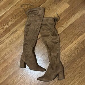 Marc Fisher Brown Heeled Boots